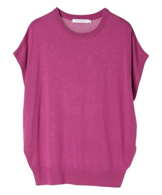 AMERICAN HOLIC 接触冷感フレンチスリーブニットプルオーバー Pink