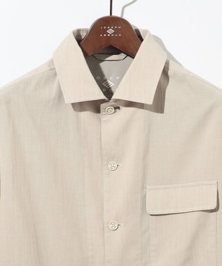 JOSEPH ABBOUD 【洗える・麻混】クールリネン シャツ ベージュ系