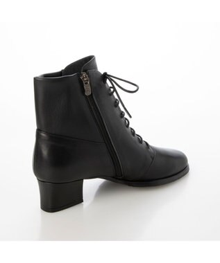 MODE ET JACOMO <D'ICI>チャンキーヒールレースアップショートブーツ ブラック