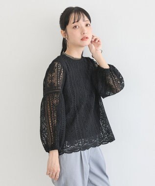 earth music&ecology レースプルオーバー Black