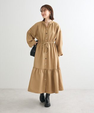 Green Parks ・ＥＬＥＮＣＡＲＥ　ＤＵＥ　イロイロ釦ワンピース Beige