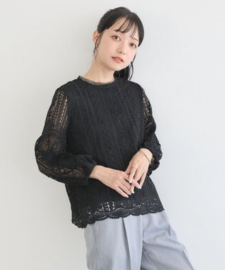 earth music&ecology レースプルオーバー Black