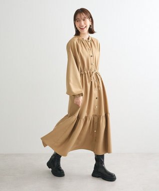 Green Parks ・ＥＬＥＮＣＡＲＥ　ＤＵＥ　イロイロ釦ワンピース Beige