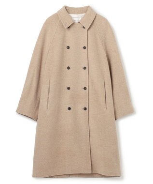BEIGE， 【VERY NaVY12月号掲載】LABBOCK / ウール混ラグランステンカラーコート Taupe