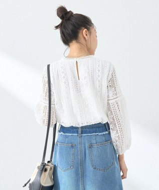 earth music&ecology レースプルオーバー Off White