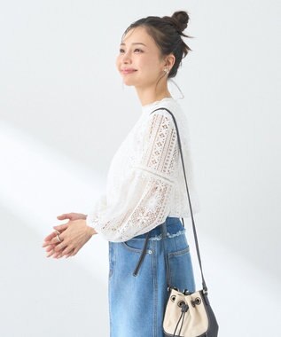 earth music&ecology レースプルオーバー Off White