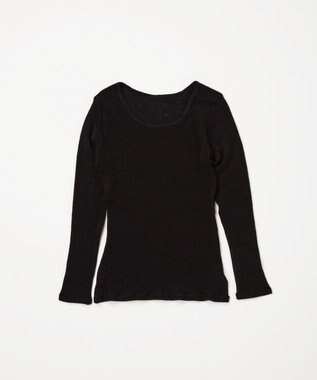 TOQUE 〈大草直子さんアドバイザー〉ロイヤルベビーアルパカ針抜きスムスインナートップス ブラック