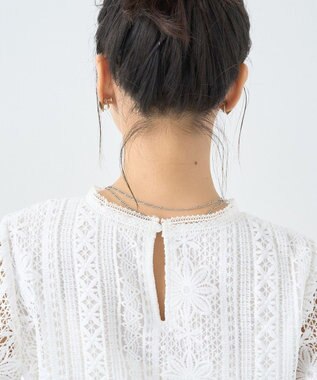 earth music&ecology レースプルオーバー Off White