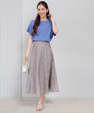 ANY SIS 【アイスタッチ】フレンチスリーブ ニット ブルー