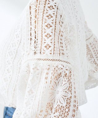 earth music&ecology レースプルオーバー Off White