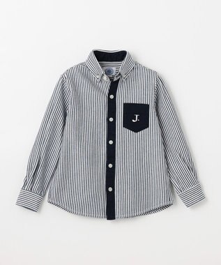 J.PRESS KIDS 【110-130cm】ストライプ＆チェック シャツ ネイビー系ストライプ