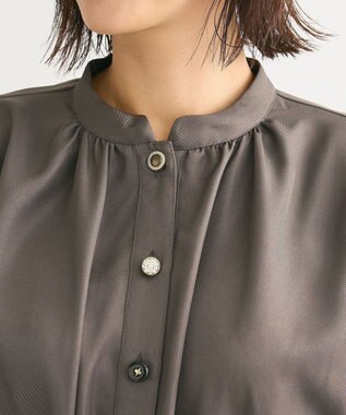 Green Parks ・ＥＬＥＮＣＡＲＥ　ＤＵＥ　イロイロ釦ワンピース Charcoal Gray