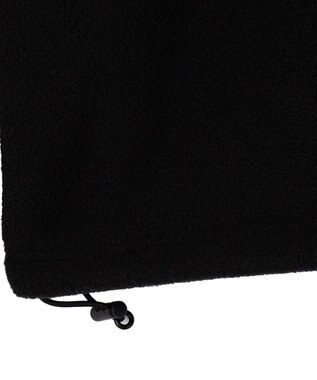 WEGO フリース　ワンポイントハーフZIPプルオーバー ブラック