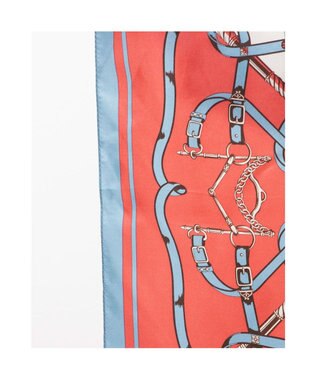 UNBILLION カカトゥ kakatoo / ベルト柄配色シルクスカーフ レッド