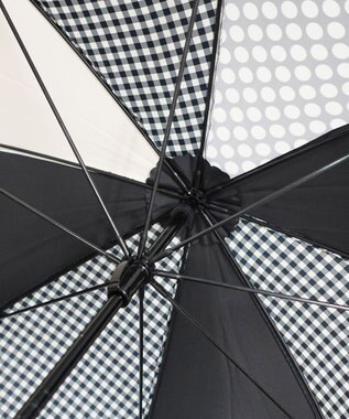 +RING レディース向け プラスリング 長傘60cm BLK/GNG T1290 黒