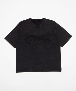 WEGO 【ユニセックス着用ITEM/MLサイズ展開】ブリーチダメージアップリケT（SS） ブラックその他