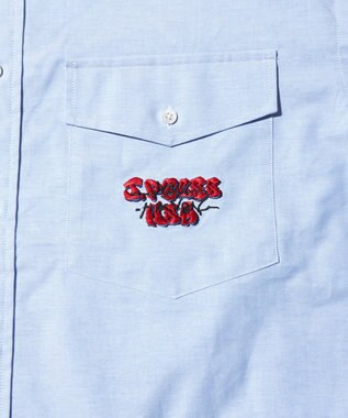 J.PRESS MEN 【J.PRESS ORIGINALS】GRFFITI B.D. OXFORD SHIRT / BAGGY FIT サックスブルー系
