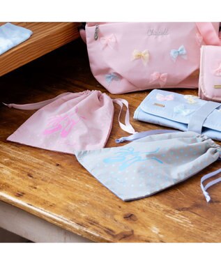 Chacott ドットメッシュ巾着M ベビーブルー