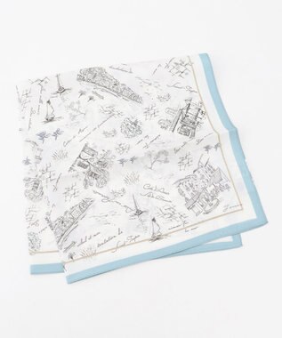 J.PRESS LADIES Sud de la France スクエア スカーフ ホワイト系5