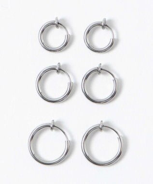 WEGO ステンレスフープイヤリング シルバー