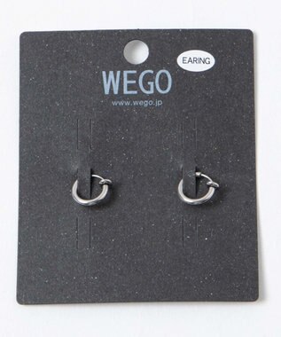 WEGO ステンレスフープイヤリング シルバー