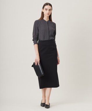 ICB 【洗える】 コットンコンプレッシャー スカート ブラック系