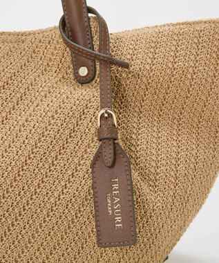 TOPKAPI 【TREASURE TOPKAPI】ロングハンドル タック カゴバッグ ベージュ