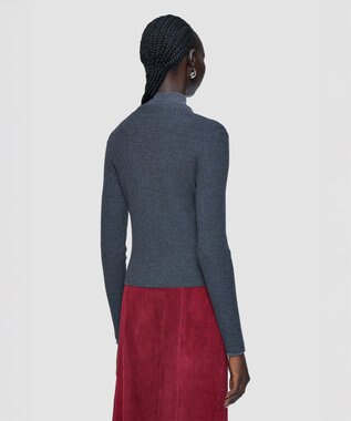 JOSEPH 【洗える】メリノリブ　カーディガン Smoke