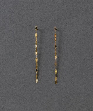 Phoebe 〈金属アレルギー対応〉グリッターエクレアロングピアス　ゴールド/ニッケルフリー ゴールド