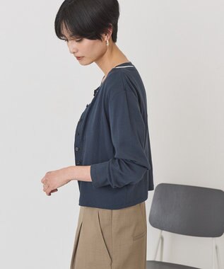 AMERICAN HOLIC 【２点セット】リンガーＴシャツ＋カーディガン Light Gray Mixture