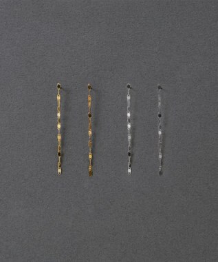 Phoebe 〈金属アレルギー対応〉グリッターエクレアロングピアス　ゴールド/ニッケルフリー ゴールド