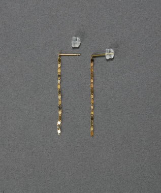 Phoebe 〈金属アレルギー対応〉グリッターエクレアロングピアス　ゴールド/ニッケルフリー ゴールド