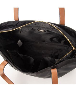LA BAGAGERIE 【エコユース】ナイロン×型押しエナメル　2WAYA4トート ブラック
