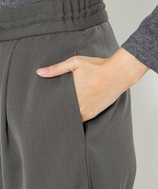 uncrave 【洗える】ギャバジン ドロストパンツ（uncrave WHITE） スレート