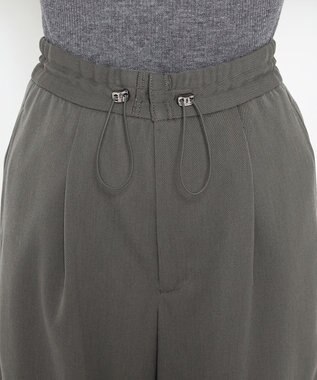 uncrave 【洗える】ギャバジン ドロストパンツ（uncrave WHITE） スレート