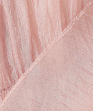 Feroux 【洗える】シャーリング シアーシャツ ピンク系