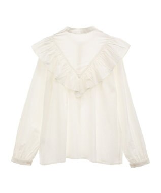 AMERICAN HOLIC スタンドカラーフリルブラウス Off White