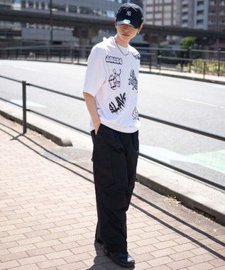 WEGO アクセ付きラフガキグラフィックT（SS） ホワイト