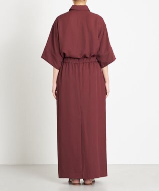 NAVE 【ReNAVE　洗える】アセテートギャバスカート バーガンディ