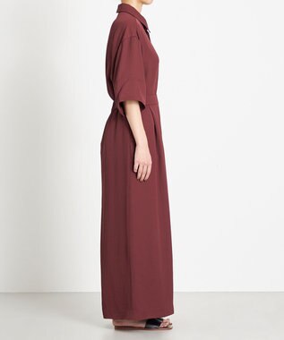 NAVE 【ReNAVE　洗える】アセテートギャバスカート バーガンディ