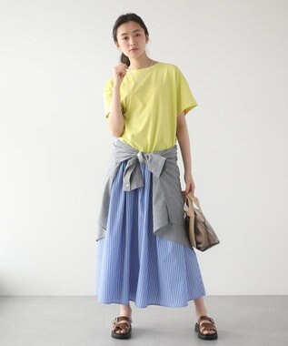 Green Parks 綿麻混シャツ Gray