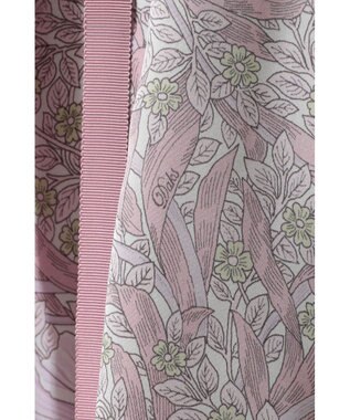 DAKS ボタニカルプリント七分袖ワンピース ピンク