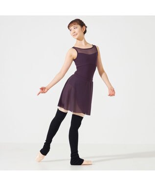 Chacott ノースリーブレオタード ブラックベリー