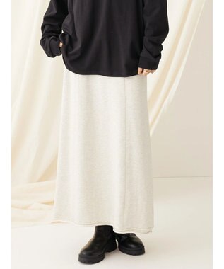 CRAFT STANDARD BOUTIQUE カットオフＡライン裏毛スカート Oatmeal
