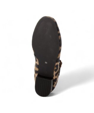 ing アシンメトリーメリージェーンパンプス ブラウンミックス