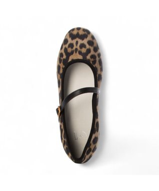 ing アシンメトリーメリージェーンパンプス ブラウンミックス