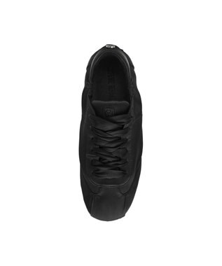 STEVE MADDEN ARTISTE サテンフラットバレエスニーカー ブラック