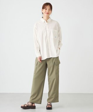 SHARE PARK LADIES サイドポケットブッチャーパンツ カーキ系