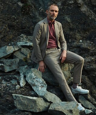 GOTAIRIKU 圧倒的清涼感・８つの機能美【接触冷感/通気性/軽量/撥水…等】クールドッツ セットアップジャケット（24年モデル） ベージュ系8