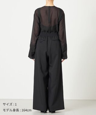 NAVE 【ReNAVE・洗える/UVカット】スパンポリエステル パンツ ブラック系